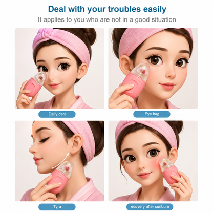 Silicone Face Ice Roller - Skin Massage Cooling Tool