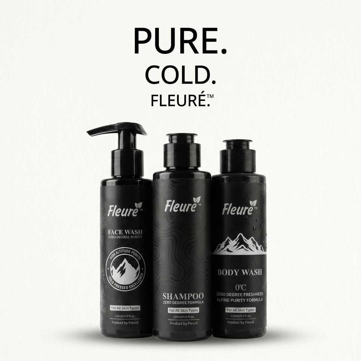 Zero Degree Kit - Menthol Face Wash, Body Wash & Shampoo