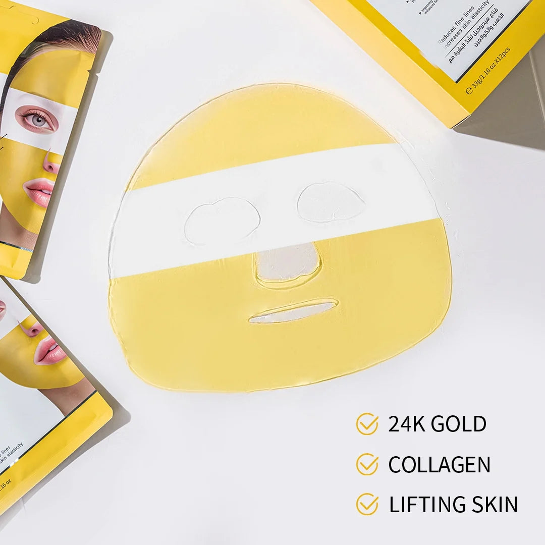 DR.RASHEL 24K Gold Lifting & Firming Hydrogel Mask – Hydrating, Firming & Radiance Boost