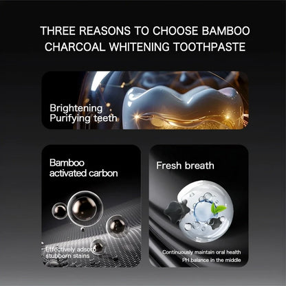 DR.RASHEL Bamboo Charcoal Toothpaste & Toothbrush Set – Cleaner, Fresher & Brighter Smile