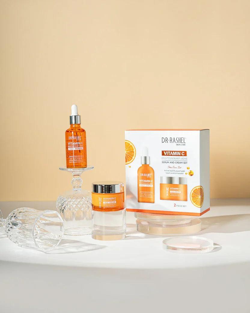 Dr. Rashel Vitamin C Brightening & Anti-Aging Serum & Face Cream Set
