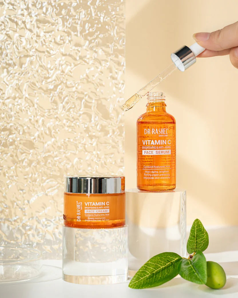 Dr. Rashel Vitamin C Brightening & Anti-Aging Serum & Face Cream Set