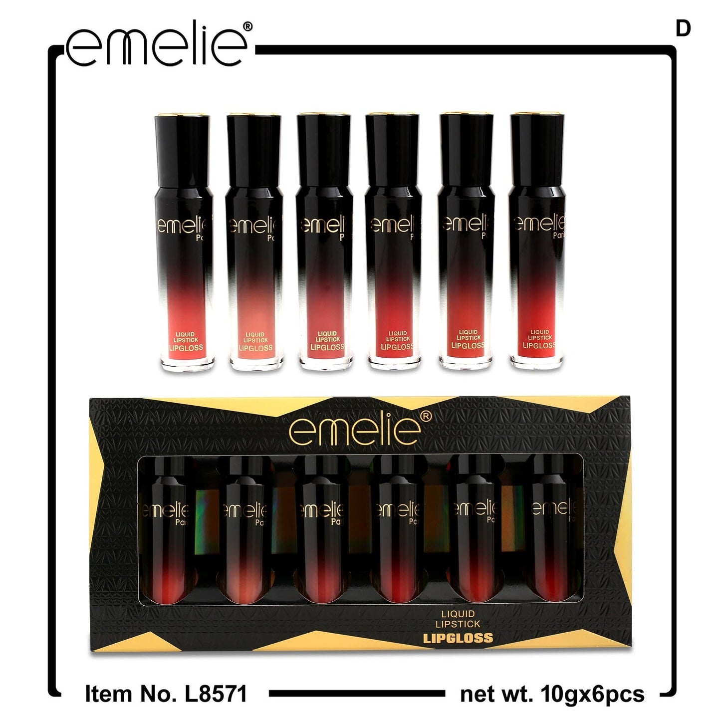 24HRS Long Lasting Lipgloss - 6pc Set