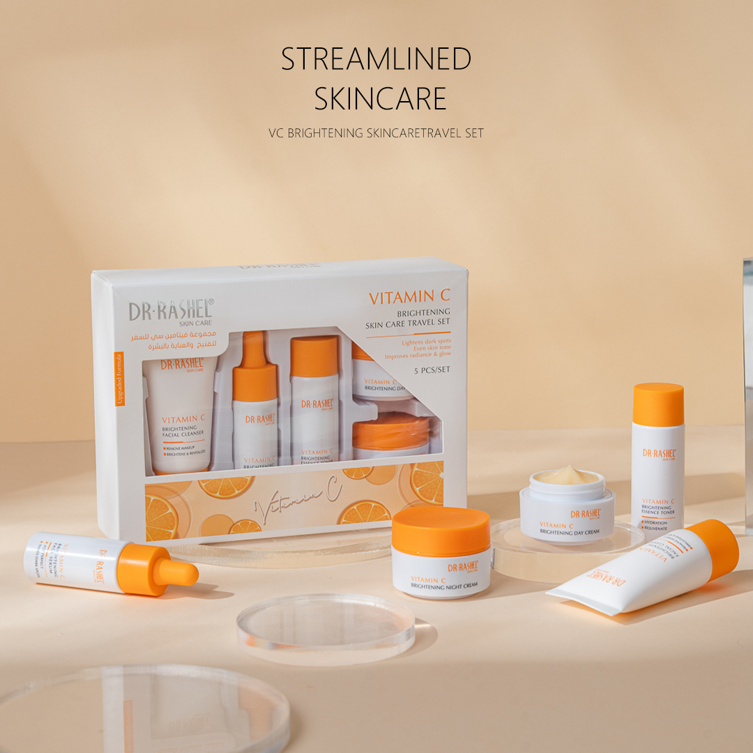 DR.RASHEL Vitamin C Brightening Skincare Travel Set (5-Piece Set)