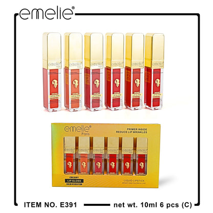 emelie® Paris Creamy Lip Gloss - Color Revolution Liquid Lipstick