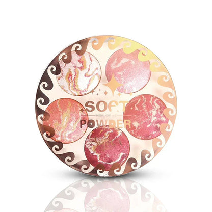 Aqua Color Line 5 in 1 Highlighter & Blush on Kit
