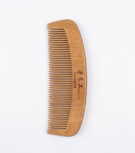 Eco Wood Pocket Comb Compact Anti-Static Natural Wooden Hair Comb