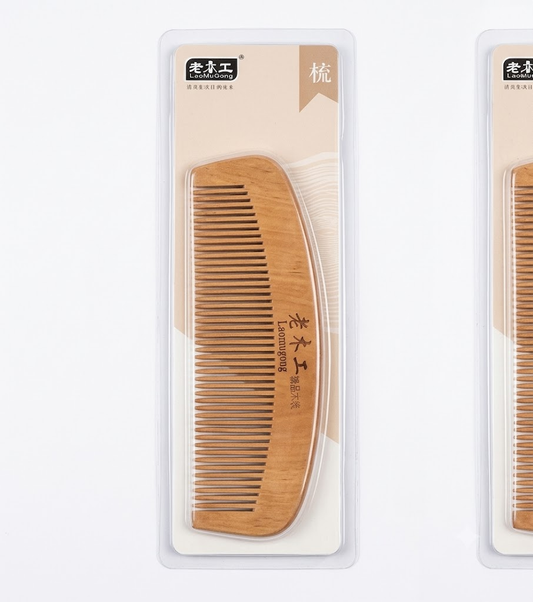Eco Wood Pocket Comb Compact Anti-Static Natural Wooden Hair Comb