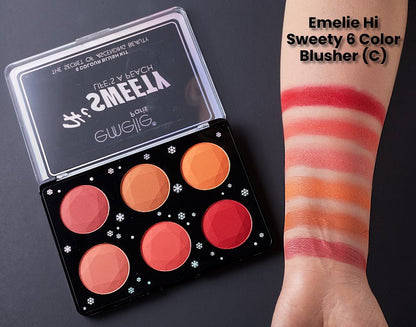 Hi Sweety 6 Color Blush Kit