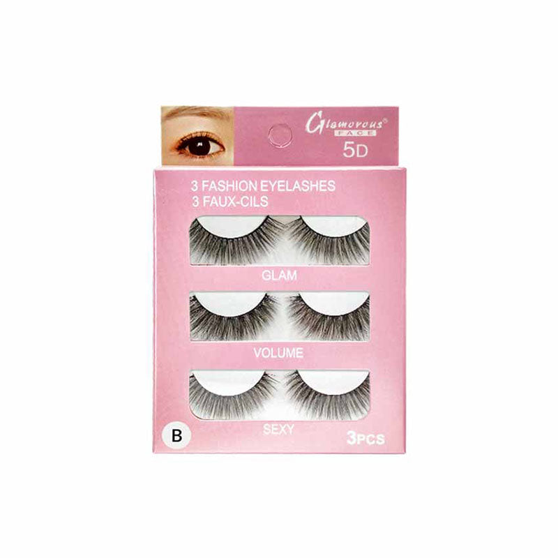 Glamorous Face 3×1 5D Eyelashes (4 Types)