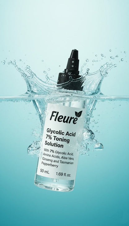 Fleuré Glycolic Acid 7% Toning Solution - Brighten & Smooth Skin