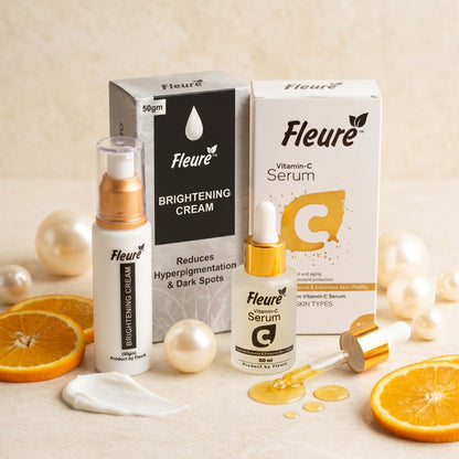 Fleuré Glow Bundle Vitamin C Serum and Brightening Cream
