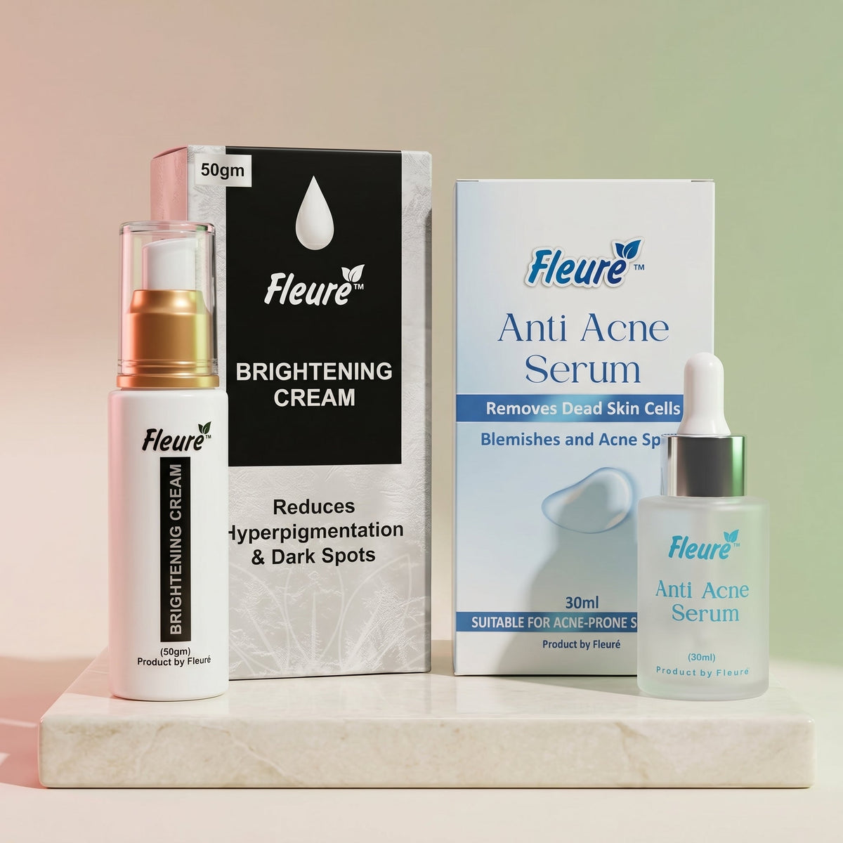 Acne & Brightening Cream DUO - Clear Glow Solution