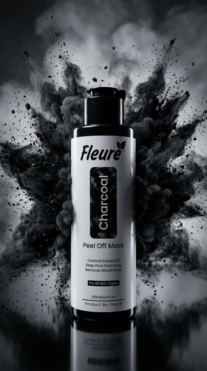 Fleuré Charcoal Peel-Off Black Mask | Deep Pore Detox & Blackhead Remover