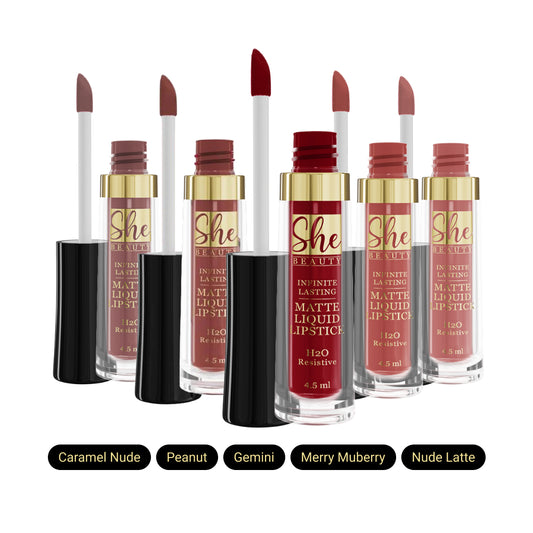 Liquid Lipstick by She beauty (Pack of 5)