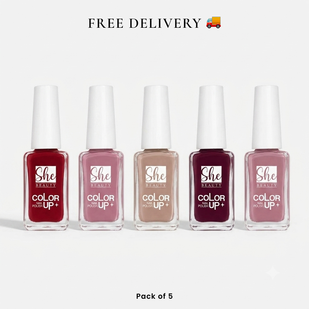 She Beauty Color Up Nail Polish (Pack of 5)