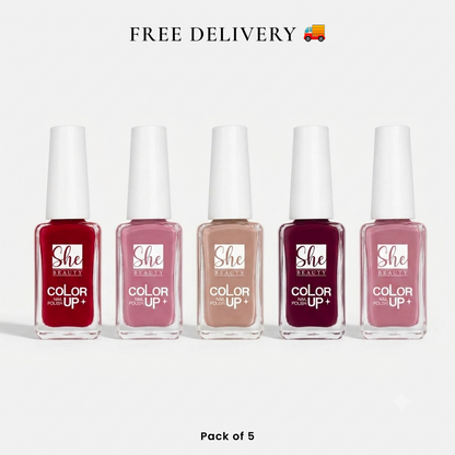 She Beauty Color Up Nail Polish (Pack of 5)