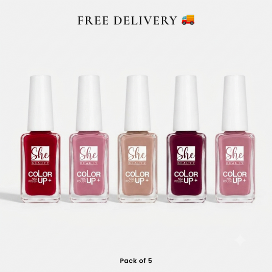 She Beauty Color Up Nail Polish (Pack of 5)