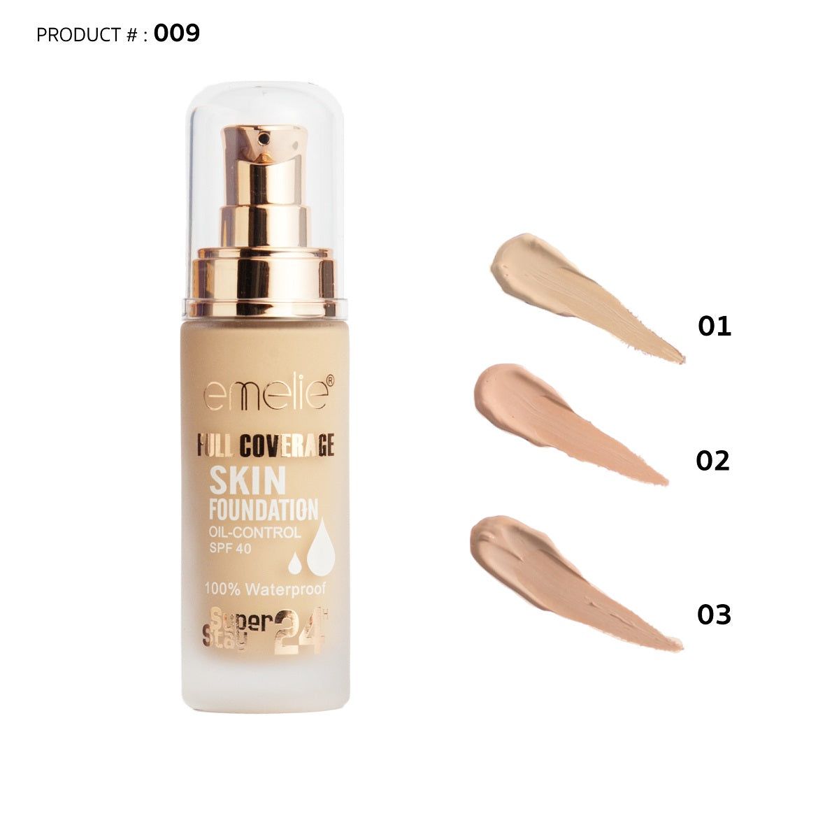 Emelie Full Coverage Skin Foundation - 30ml
