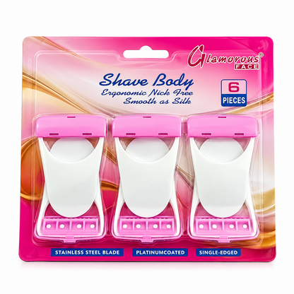 Glamorous Face 6 Pieces Shave Body Razor For Women
