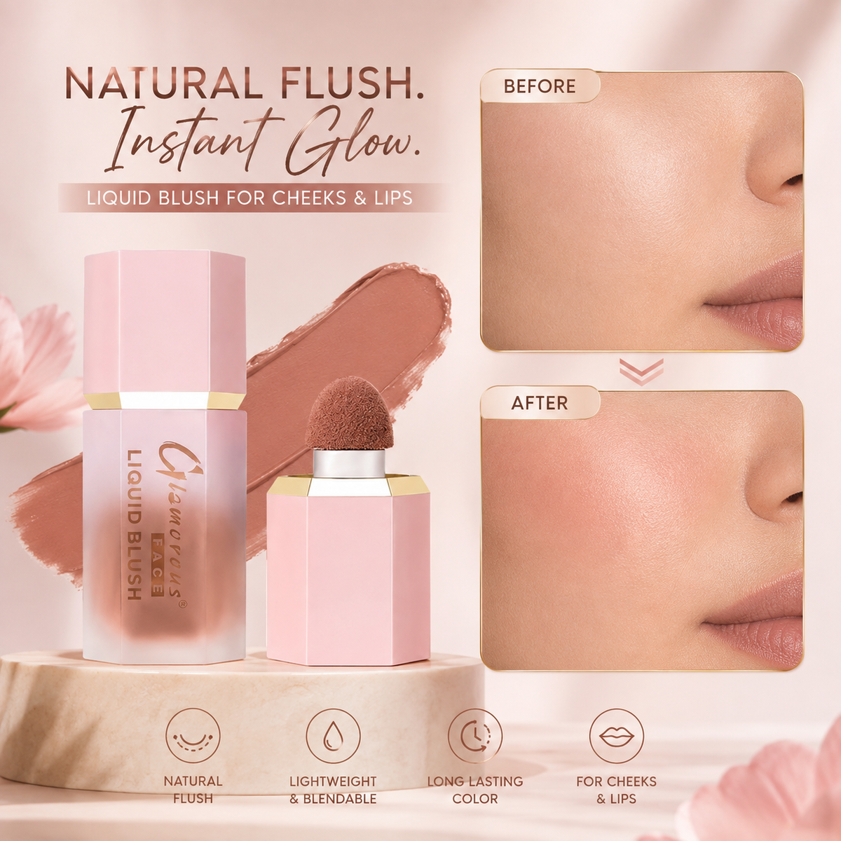 Glamorous Face Liquid Blush Cream