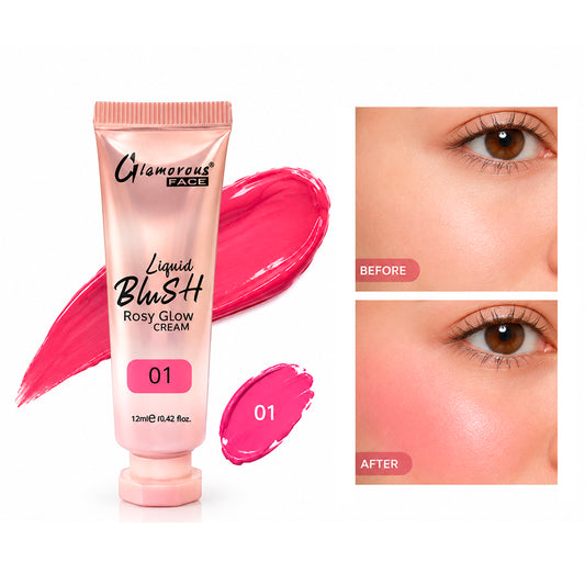 Glamorous Face Rosy Glow Liquid Blush Cream 12ml