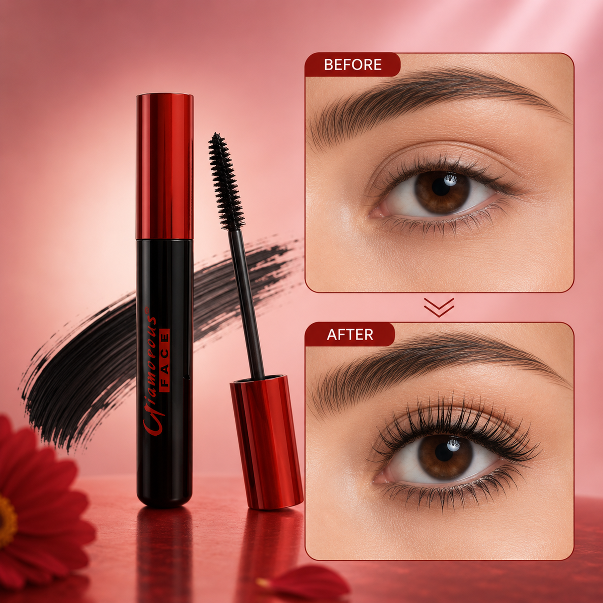 Glamorous Face Long Lasting Volume Mascara