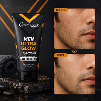 Glamorous Face Men Ultra Glow Face Wash Anti-Pollution