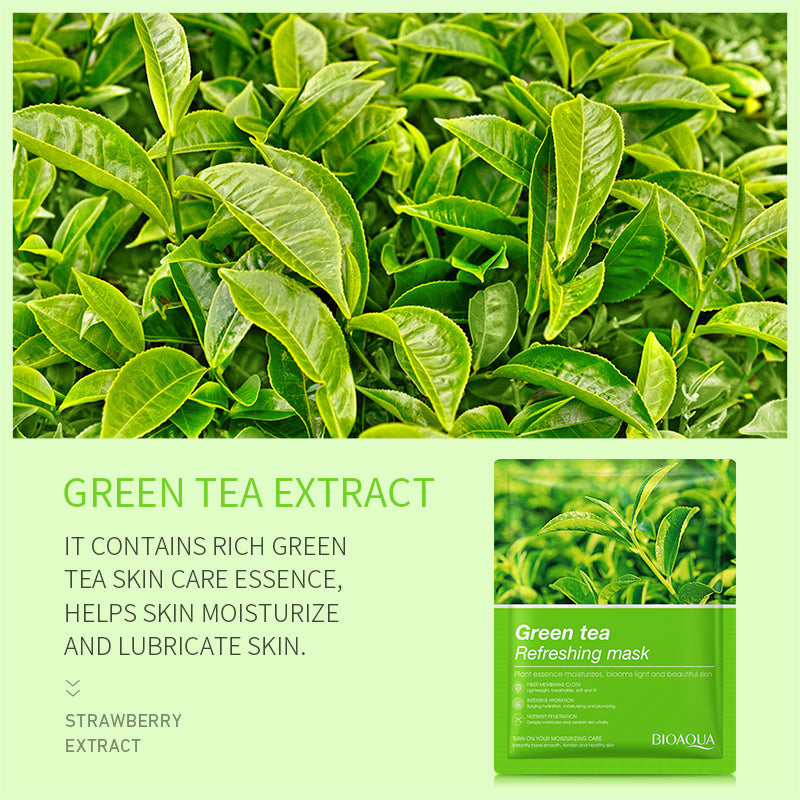 BIOAQUA Green Tea Refreshing Face Sheet Mask 25ml