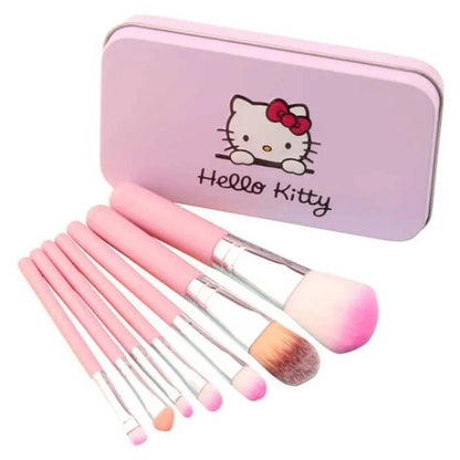 Hello Kitty Makeup Mini Brush Set with Storage Tin Case