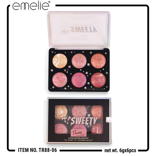 Hi SWEETY LIFE'S A PEACH – 6 Colour Baked Blush Kit