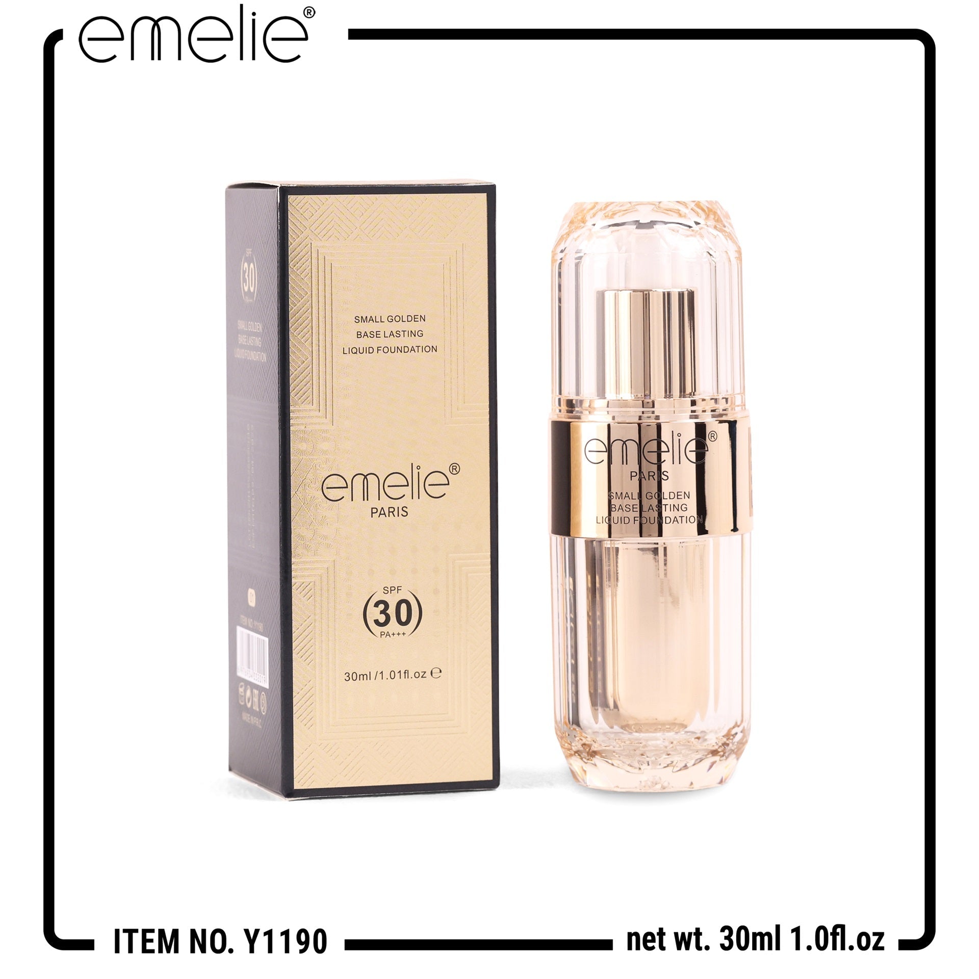Liquid Foundation - Semi-Matte, Waterproof, SPF 30, 30ml
