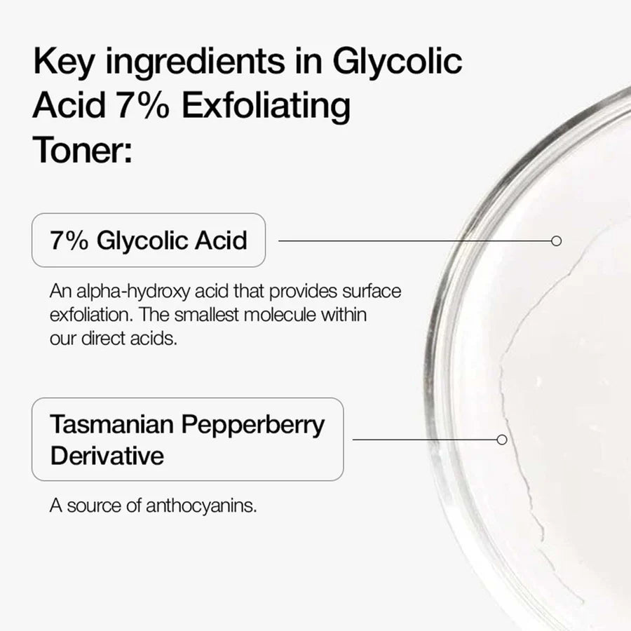 Fleuré Glycolic Acid 7% Toning Solution - Brighten & Smooth Skin