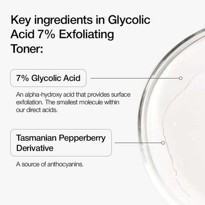Fleuré Glycolic Acid 7% Toning Solution - Brighten & Smooth Skin