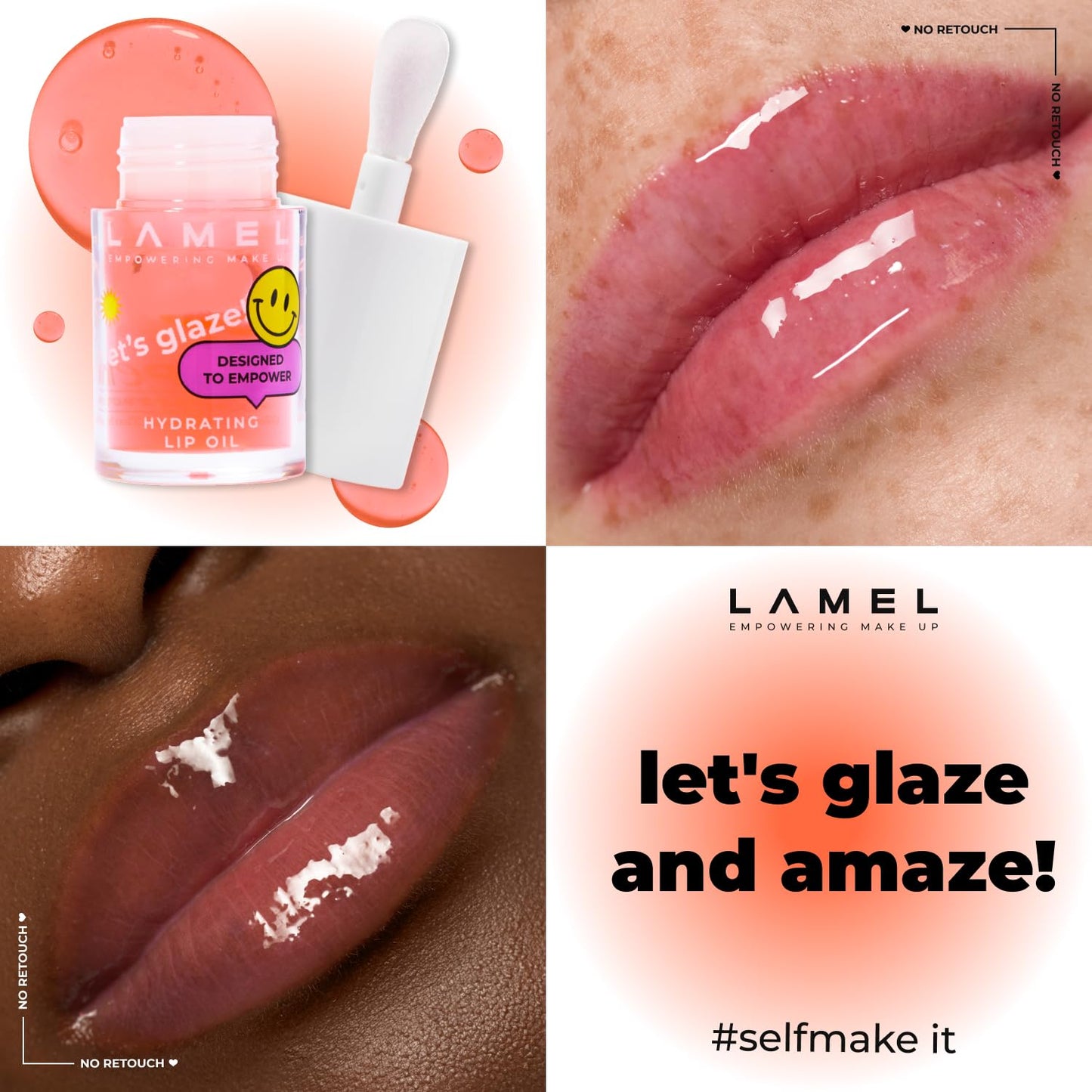 LAMEL Moisturizing Lip Oil LET'S GLAZE