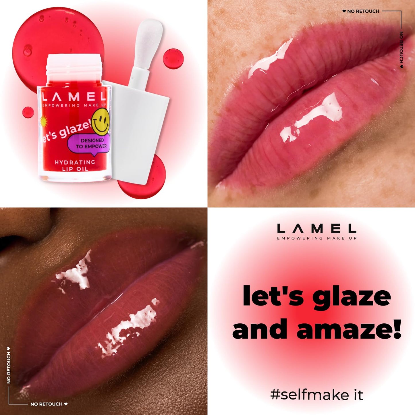 LAMEL Moisturizing Lip Oil LET'S GLAZE