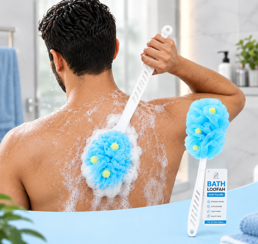 Long Handle Loofah Body Scrubber Brush