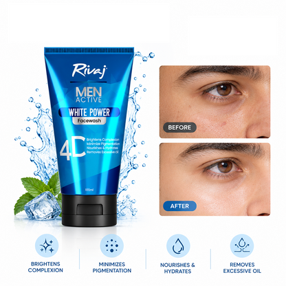 Men Active White Power Face Wash 100ml