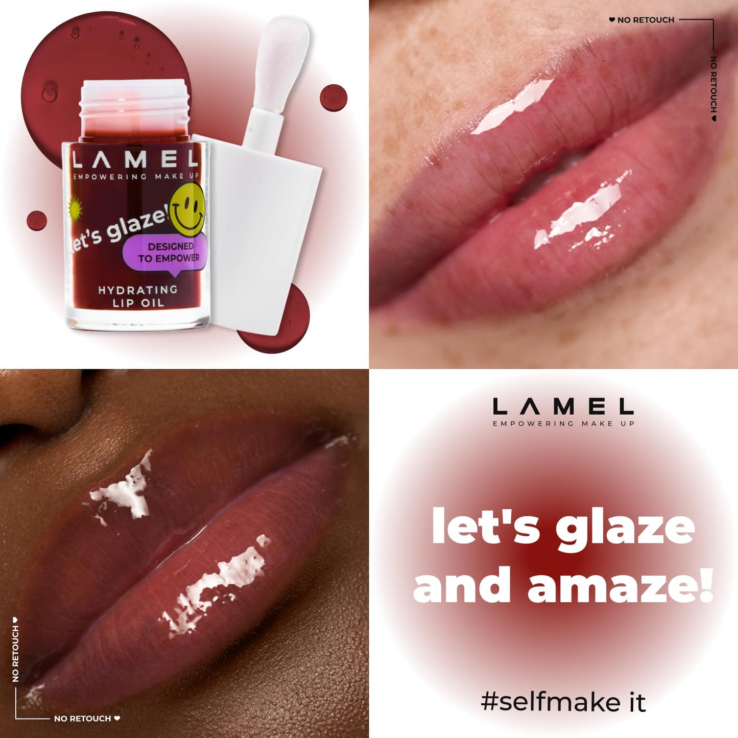 LAMEL Moisturizing Lip Oil LET'S GLAZE