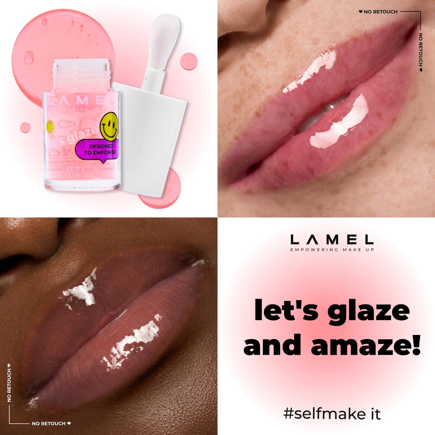 LAMEL Moisturizing Lip Oil LET'S GLAZE