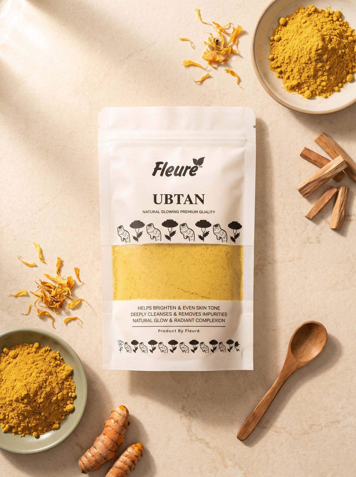 Fleure Ubtan Face Mask for Glowing Skin