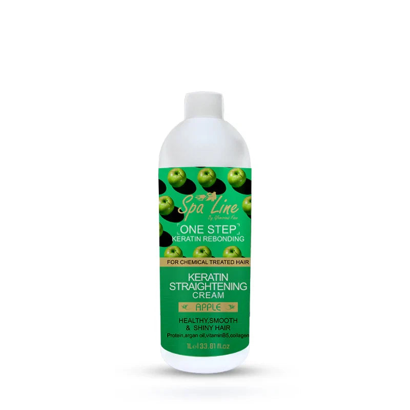 Spa Line By Glamorous Face One Step Keratin Rebonding, Straightening Cream Apple 1000 ml