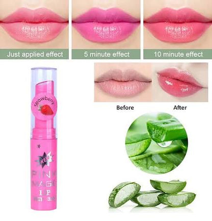 1 PC Pink Magic Color-Changing Lipstick – Strawberry Lip Balm