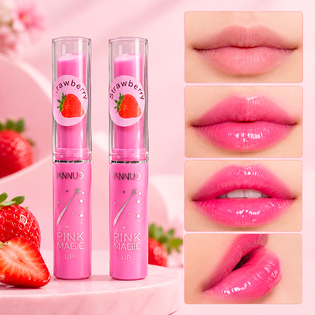 1 PC Pink Magic Color-Changing Lipstick – Strawberry Lip Balm