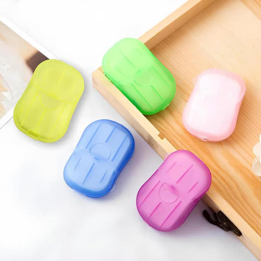 Portable Disposable Paper Soap Sheets 20 Pcs Pocket-Sized Travel Hand Soap