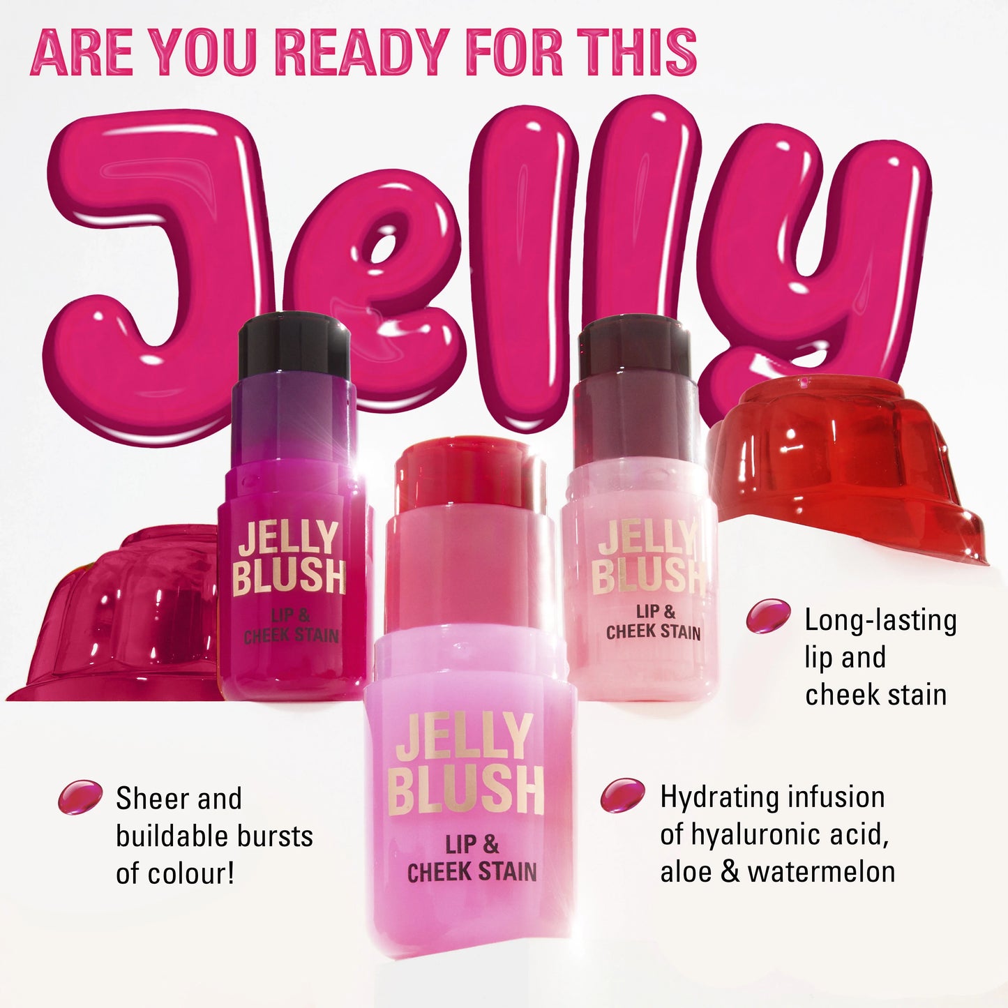 Revolution Jelly Blush Stick Lip And Cheek Stain