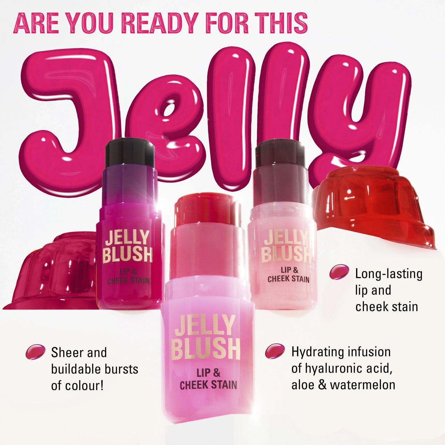Revolution Jelly Blush Stick Lip And Cheek Stain