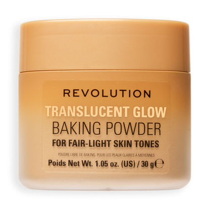 Revolution Translucent Glow Loose Baking Powder Fair To Light 30gm