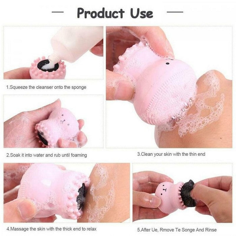 Silicone Facial Scrubber & Exfoliating Cleansing Brush