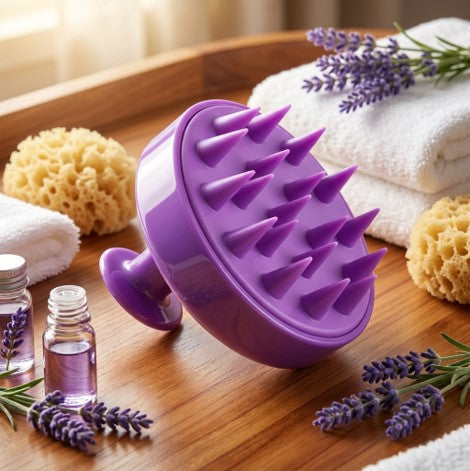 Silicone Hair Scalp Massager Scrubber Shampoo Brush